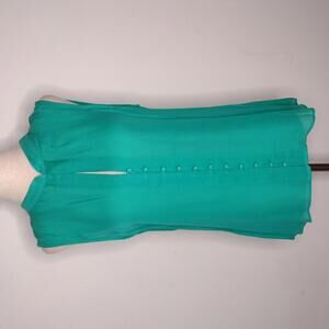 NWT Parker Women's Green Sleeveless Blouse Size Small